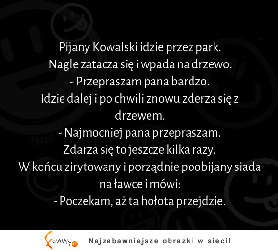 Pijany Kowalski idzie przez park! :D