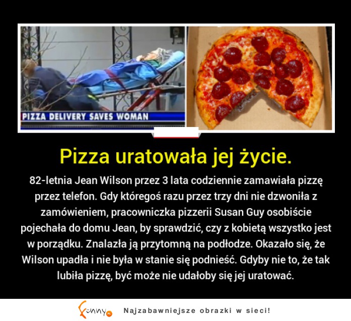 Ta kobieta miała dużo szczęścia! :)