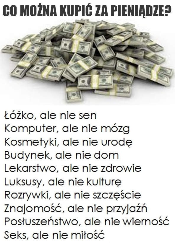 Co można kupić za pieniądze