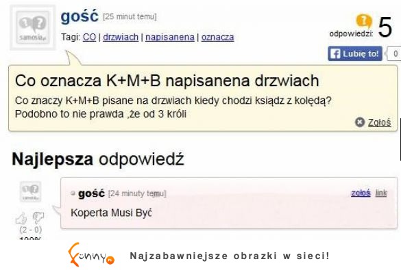 Najlepsza odpowiedź jaką kiedykolwiek widziałem! :P