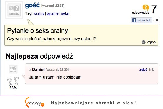 Pytanie o pieszczenie ustami... takiej odpowiedzi się nie spodziewał, ZOBACZ to! :)