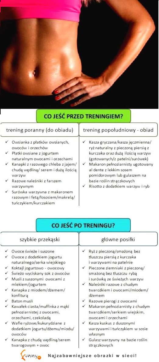 Co JEŚĆ przed treningiem i po treningu, zobacz koniecznie! :)