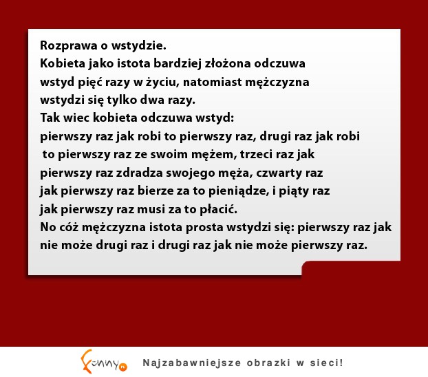 Rozprawa o wstydzie :D