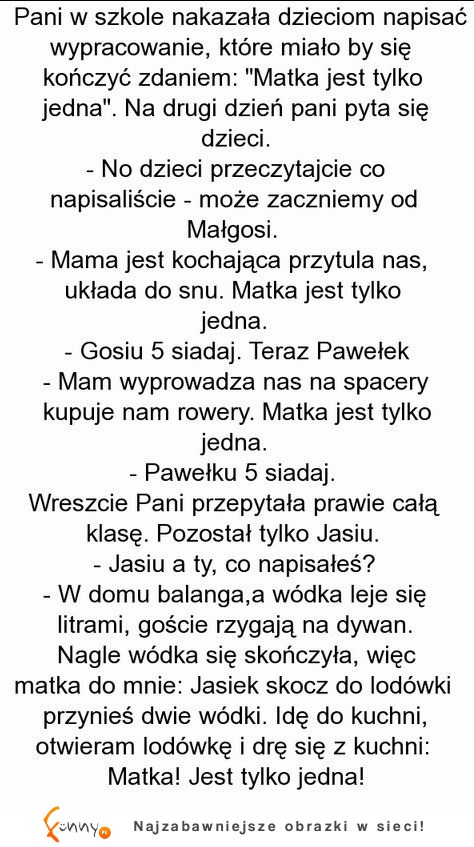 Najlepszy kawał o Jasiu jaki słyszałeś! HEHEH MASAKRA ;D