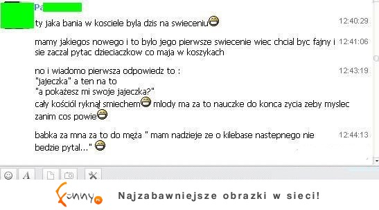 Dlaczego ksiądz chciał zobaczyć jego "jajeczka"? Dobrze, że nie pytał o kiełbaskę...