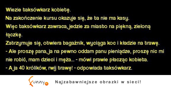 Kobieta nie ma kasy żeby zapłacić za taxówkę :D