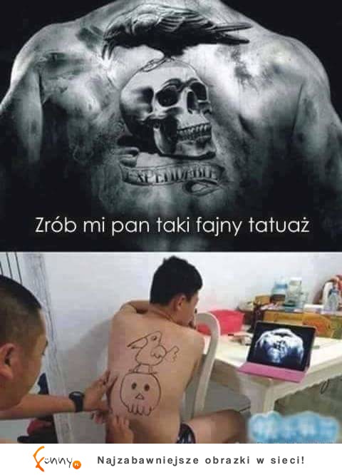 Tak to jest jak tatuuje chińczyk XD