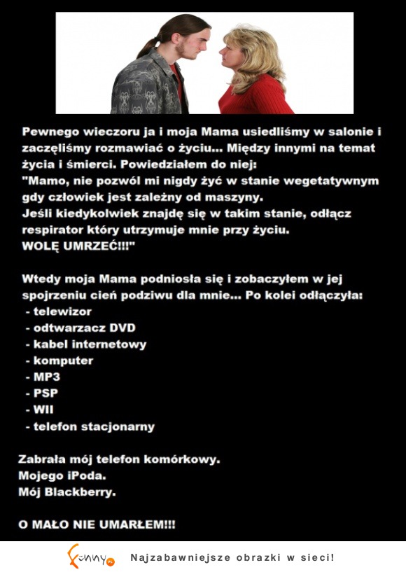 Poważna rozmowa z mamą...