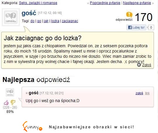 Laska pyta jak zaciągnąć FACETA do łóżka? Zobacz co jej odpowiedzili! MEGA :D