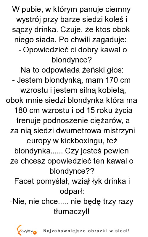 Kawał o blondynce :D