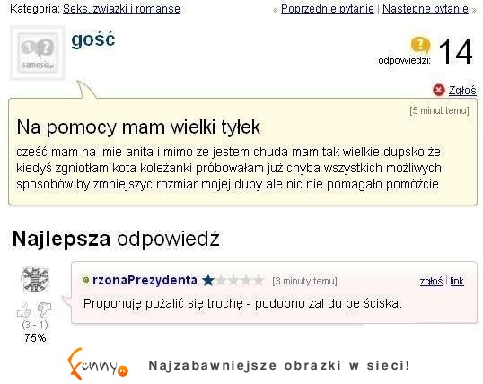 POMOCY mam wielki tyłek - internet już rozwiązał jej problem! Zobacz jak XD