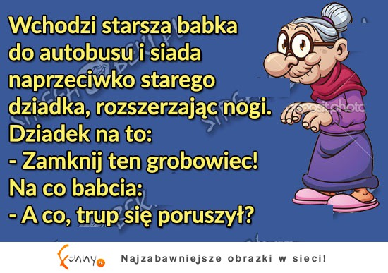 KAWAŁ DNIA! Babcia wsiada do autobusu i rozchyla nogi! HAHA!