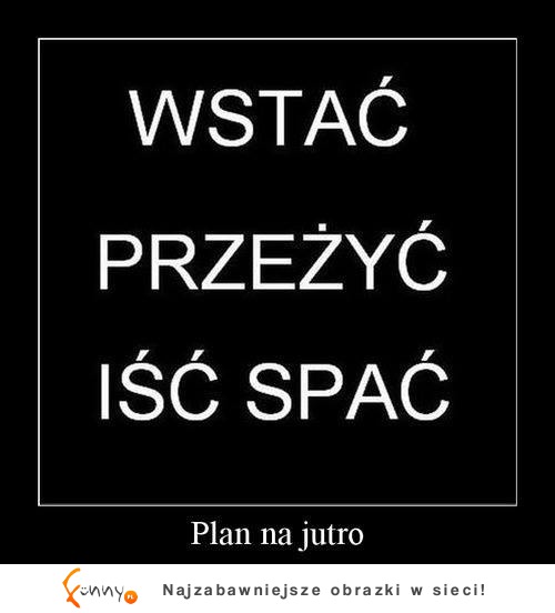 Wstać przeżyć iść spać