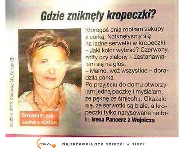 Te historie chyba NIGDY się nie znudzą! Pani Irena się śmiała, a Wy?