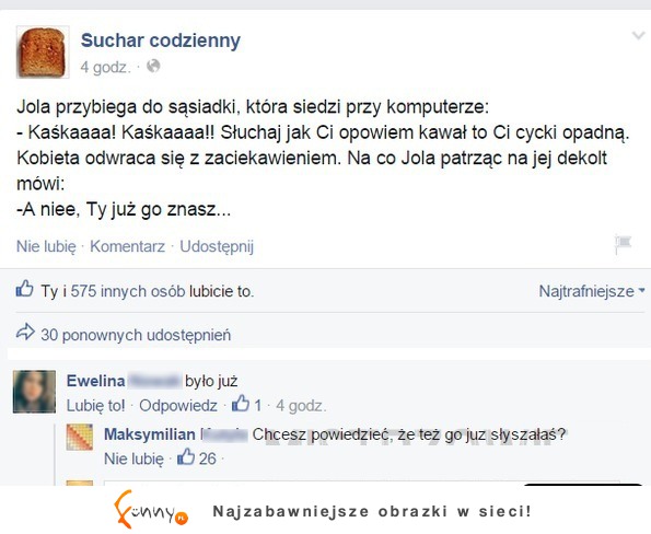 Bardzo śmieszny kawał! haha :D