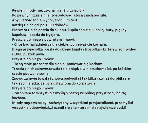 Młody mężczyzna, miał do WYBORU TRZY KOBIETY i zrobił im TEST- sprawdź która wygrała! :D