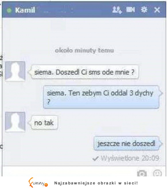 Zaginiony sms... Jeszcze nie doszedł :D