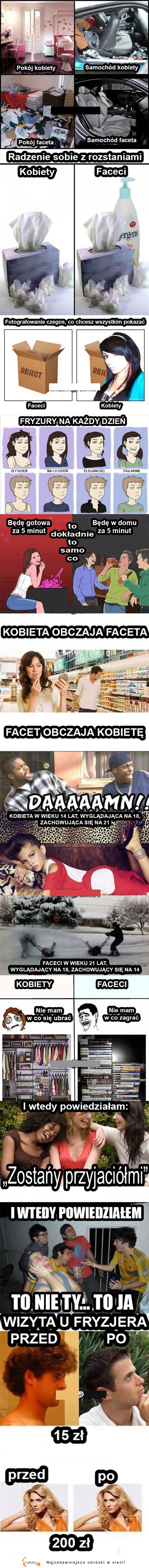 Podstawowe RÓŻNICE między KOBIETAMI a FACETAMI!