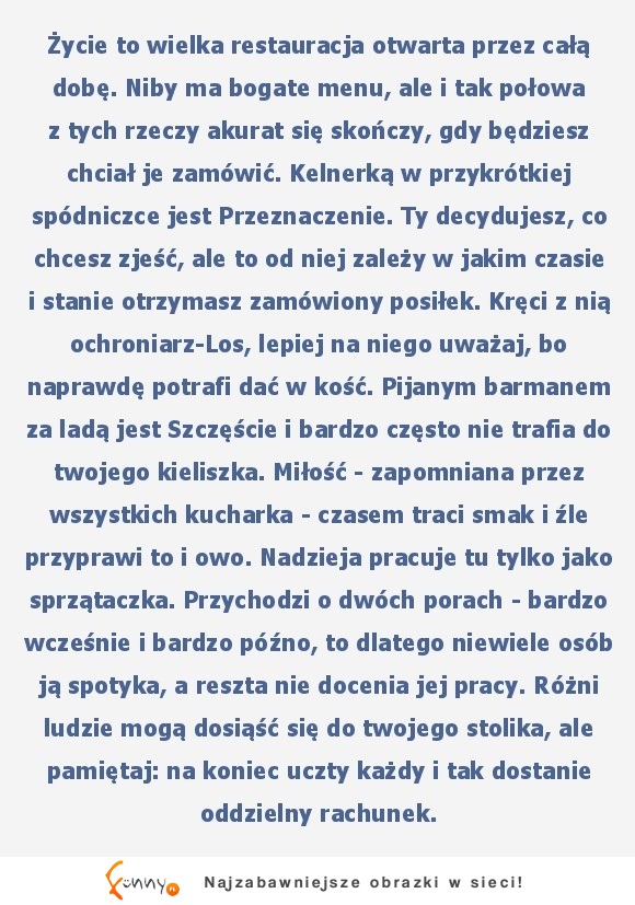 No i PIĘKNIE! Najlepsza metafora o życiu!