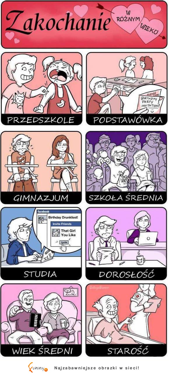 Zakochanie w różnym wieku... ;)