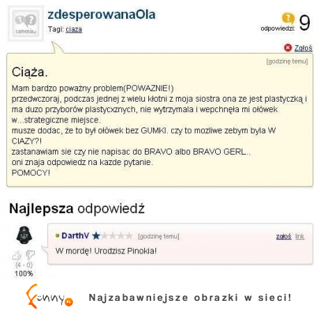 Zdesperowana OLA! Myśli że zaszła w ciążę! HAHA :D