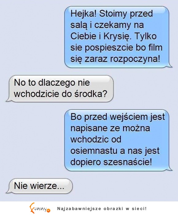 przed wejściem napisane