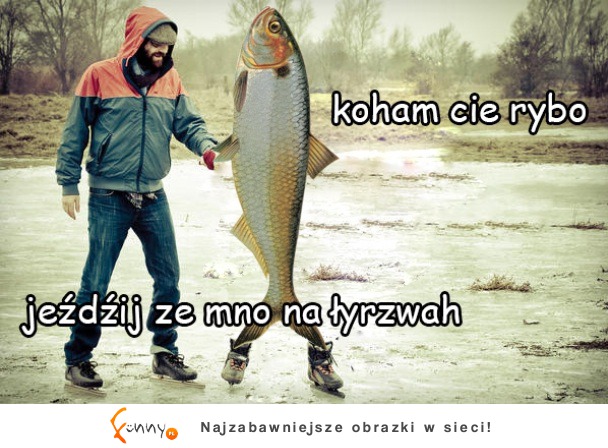 Koham cie rybo jeźdźij ze mno na łyrzwah