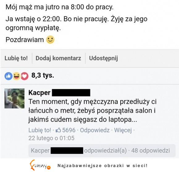 Chyba nie masz czym się chwalić kobieto... Już czeka na nią odpowiedź XD