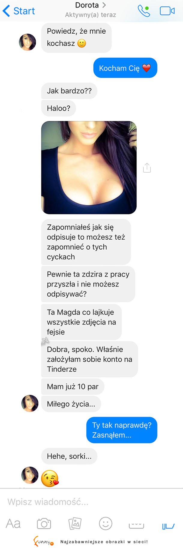 Dziewczyna okazała się niezbyt normalna ;)