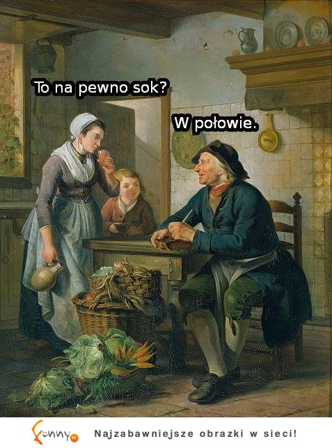 w połowie