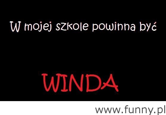 Winda w szkole