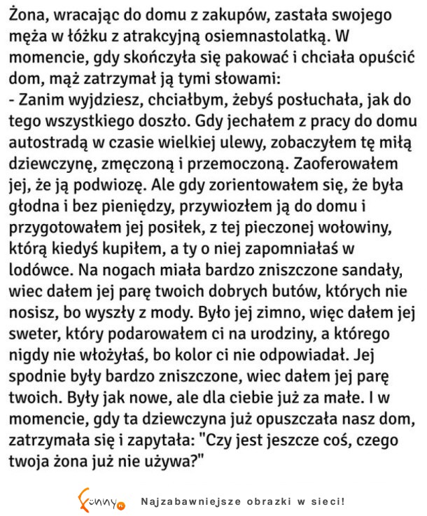 Mąż miał niezłe wytłumaczenie! ZOBACZ koniecznie!