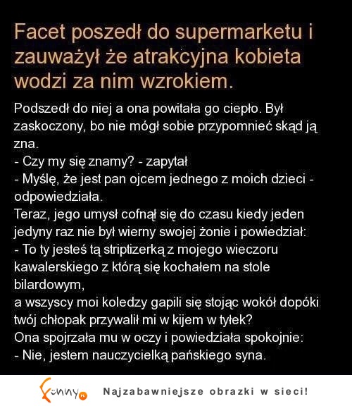 FACET poszedł do supermarketu i zauważył że ATRAKCYJNA kobieta wodzi za nim wzrokiem! ZOBACZ jak to się skończyło :)