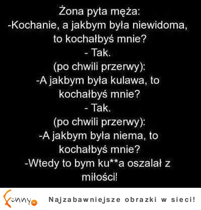 Żona zadaje trudne pytania. Mąż nie dał się nabrać! Odpowiadał idealnie HAHA!