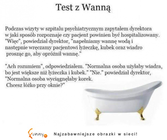 Niezawodny test z wanną