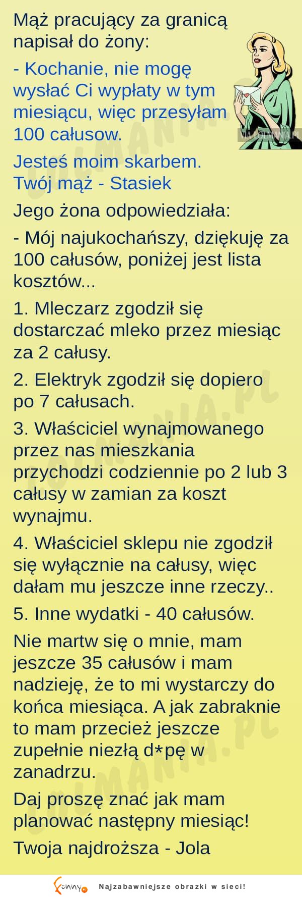 Mąż przysłała nietypowy list... HAHA BEKA!