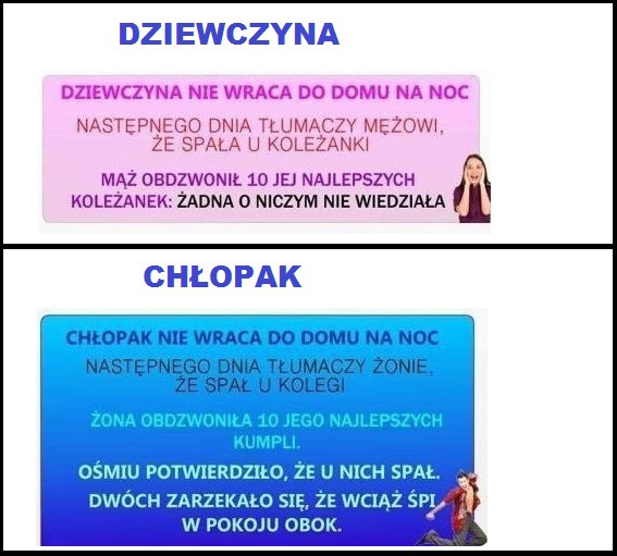 Nocny powrót do domu. Kobieta vs Facet, jak myślisz jaka jest różnica! duuuża :D