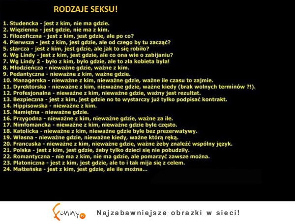 Poznaj wszystkie RODZAJE SEKSU! Najlepszy na POLAKA haha :-)