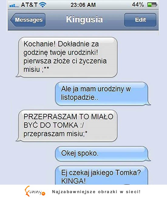 Dziewczyna chciała złożyć chłopakowi życzenia...ale pomyłka! HAHA