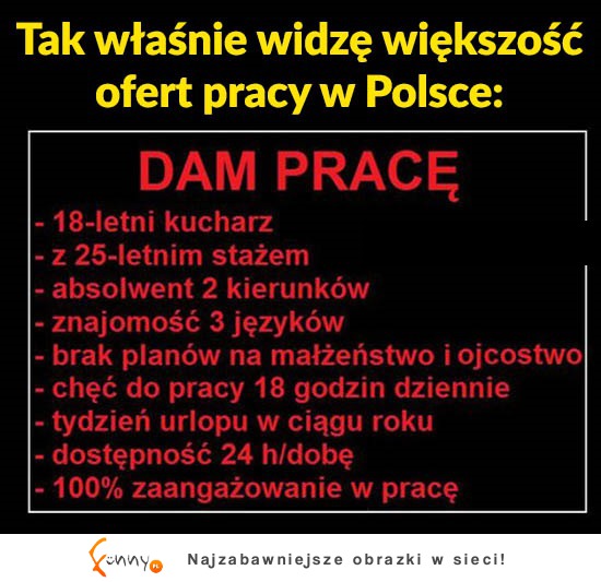 Tak wyglądają oferty pracy teraz! To jakaś MASAKRA!