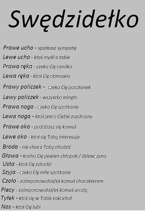 Pewna część ciała cię swędzi sprawdź może to oznacza, że ktoś cię kocha lub zdradza...