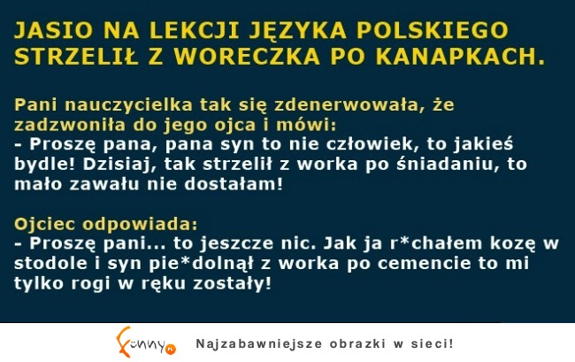 Jasio na lekcji języka POLSKIEGO strzelił z woreczka po kanapkach! HAHA :D