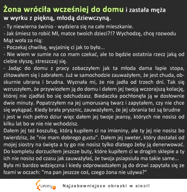 Najlepszy kawał! Płaczę ze śmiechu ;)