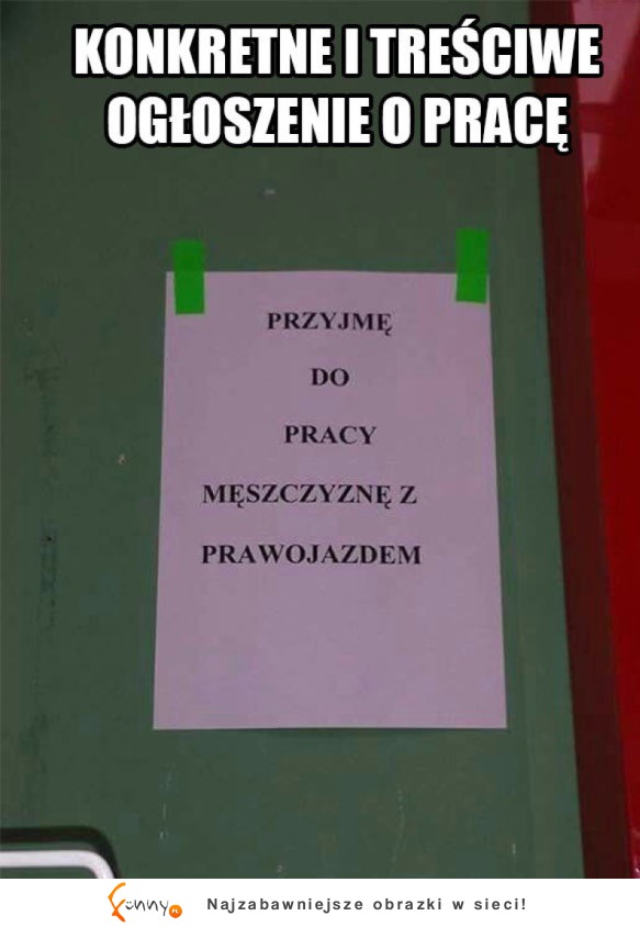 przyjmę do pracy