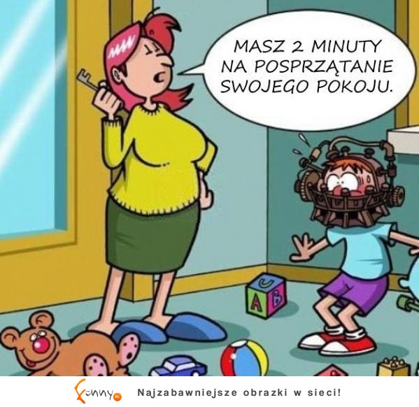 Masz 2 minuty na posprzątanie swojego pokoju! :)