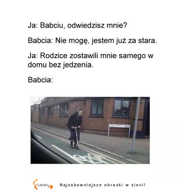 Babcia nigdy nie zostawi wnuczka głodnego! :)