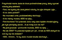 Kawał: Przychodzi mama Jasia do biura pośrednictwa pracy, żeby synowi robotę jakąś załatwić