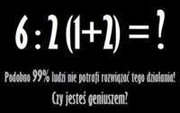 Umiesz rozwiązać te równanie? Pamiętaj o zasadzie kolejności!