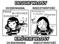 Hahaha, najlepsze :) Lepsze krótkie czy długie włosy? XDD