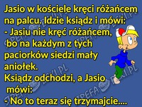 Ksiądz zwraca uwage JASIOWI, a ten... HAHA MASKARA!